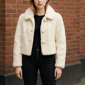 White fury Bandolino win breaker Coat size Medium, Vintage